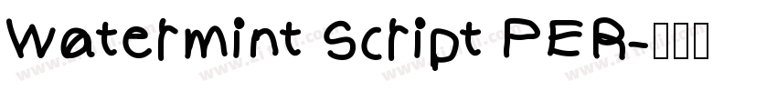 Watermint Script PER字体转换